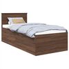 vidaXL Voodi raam peaga Pruun tamme 120 x 200 cm Tehispuit
