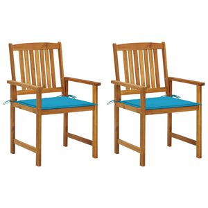 vidaXL aiatoolid patjadega, 2 tk, akaatsiapuit