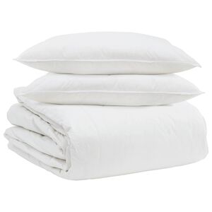 vidaXL Teki komplekt padjaga 3 pcs Valge Down Feather