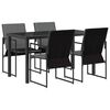 vidaXL Aia s&ouml;&ouml;gilaudade komplekt 5 pcs Must ja Anthracite