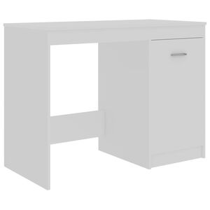 vidaXL kirjutuslaud, valge, 100 x 50 x 76 cm puitlaastplaat