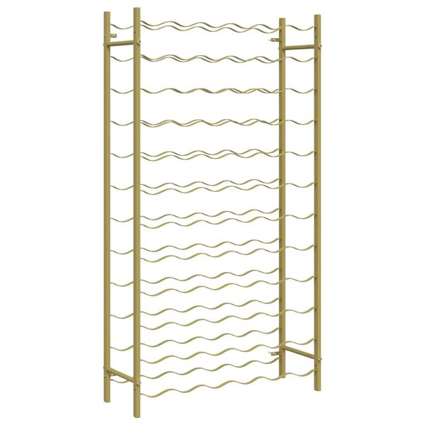 vidaXL veiniriiul 72 pudelile, kuldne, metall