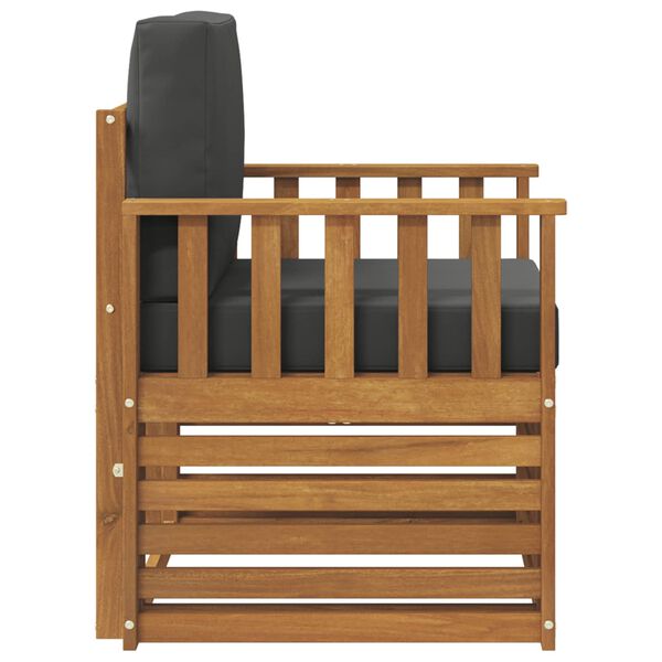 vidaXL V&auml;li diivanikomplekt Tugev akaatsiapuit ja pol&uuml;ester Neutraalne