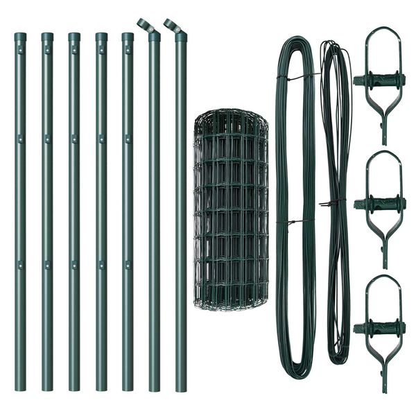 vidaXL Aed koos postiga Roheline 0,6 x 10 m Terased ja PVC