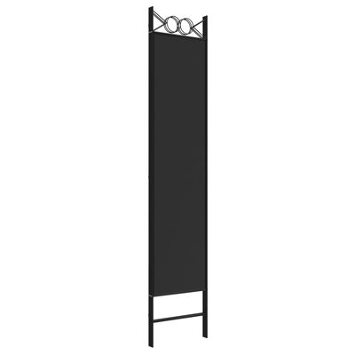 vidaXL 3 paneeliga ruumijagaja, must, 120x200 cm, kangas
