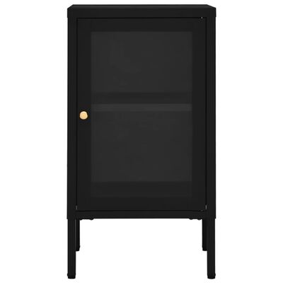 vidaXL puhvetkapp, must, 38 x 35 x 70 cm, teras ja klaas