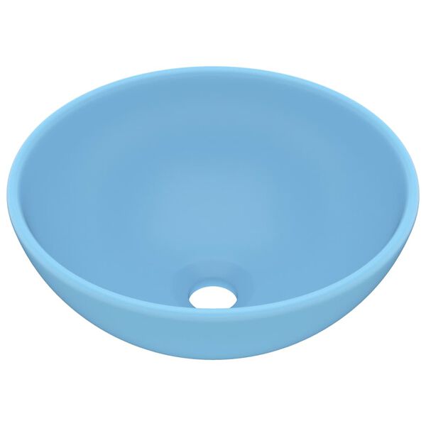 vidaXL luksuslik valamu &uuml;mar, matt helesinine, 32,5x14 cm, keraamiline