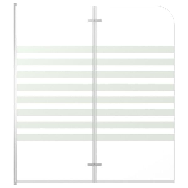 vidaXL vanni&uuml;mbris, 120 x 140 cm karastatud klaasist, triibuline