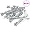 vidaXL Kinnituskruvid 12 tk H&otilde;bedane &Oslash;7 x 58 mm Metall