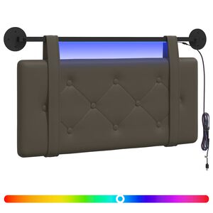 vidaXL Rippuv voodipeats LED-valgustusega Hall Kunstnahk