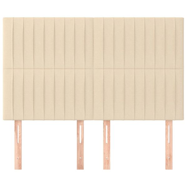 vidaXL peatsikate, kreemjasvalge, 144 x 5 x 118/128 cm, kangas