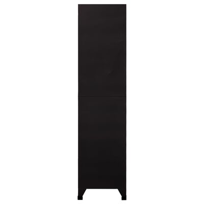 vidaXL lukustatav hoiukapp, must, 90 x 45 x 180 cm, teras