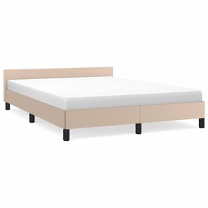 vidaXL voodiraam peatsiga ilma madratsita Cappuccino 140x190 cm