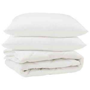 vidaXL Suletekk padjaga 3 pcs Valge Mikrofiiber
