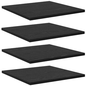 vidaXL Raamatute riiuli plaat 4 pcs Must 40 x 40 x 1,5 cm Tehispuit