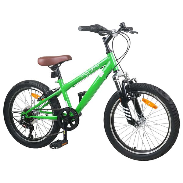 vidaXL Kids Mountain Bike 20 Tolli 6-Speed 5-8 aastastele Roheline