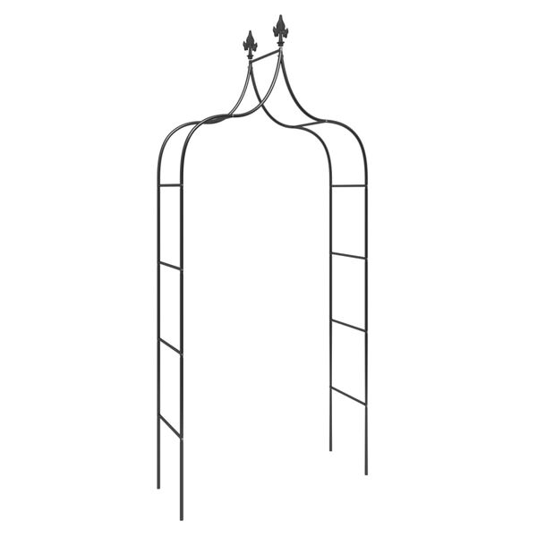 vidaXL aiakaared 2 tk, must, 120 x 38 x 260 cm, teras