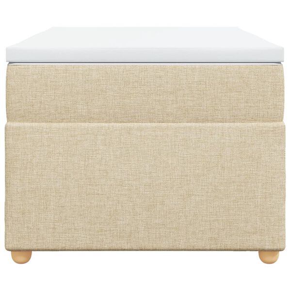 vidaXL kontinentaalvoodi madratsiga, kreemjas, 80x200 cm, kangas