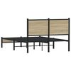 vidaXL metallist voodiraam ilma madratsita Sonoma tamm 120x190 cm