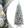 vidaXL Tehisj&otilde;ulupuu Valge 210 cm PVC ja plast ja teras ja PE
