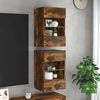vidaXL seinakapid LED-tuledega teleri jaoks 2 tk, suitsutamm, 40x30x60,5 cm