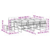 vidaXL 13-osaline aia söögimööbli komplekt patjadega, valge tekstileen