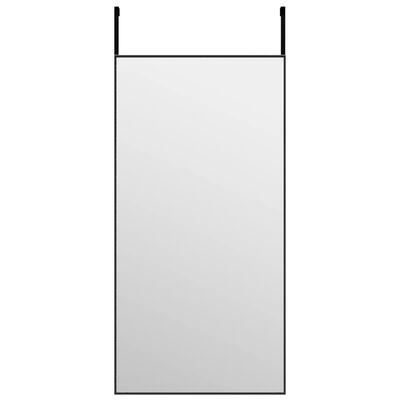 vidaXL uksepeegel, must, 40 x 80 cm, klaas ja alumiinium