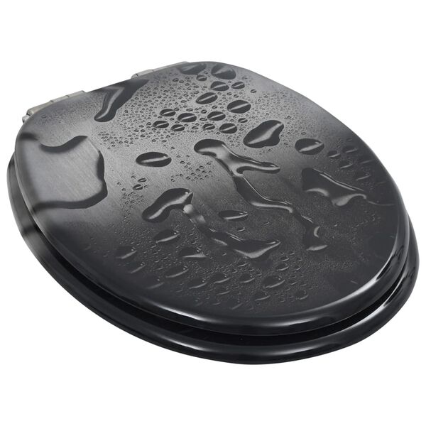 vidaXL WC prill-laud vaikselt sulguv, MDF, veepiisa disainiga