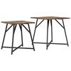 vidaXL Abilaudade komplekt 2 pcs Suitsetatud tamme ja must
