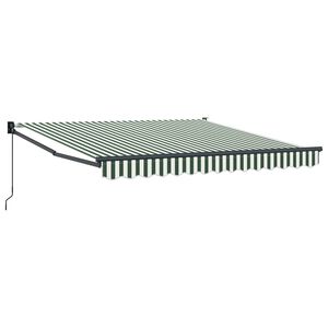 vidaXL Kokkuvolditav varikatus Roheline ja Valge 300 x 250 x 165 cm