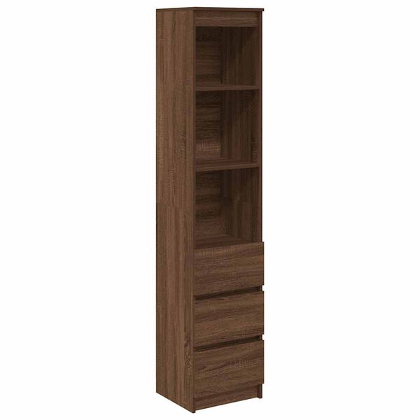 vidaXL Highboard pruun tamm 37,5x35x180 cm Engineered Wood