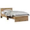 vidaXL Peatsiga voodiraam peaga Artisan tamm 75 x 190 cm Tehispuit
