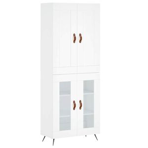 vidaXL k&otilde;rge kapp, valge, 69,5 x 34 x 180 cm, tehispuit