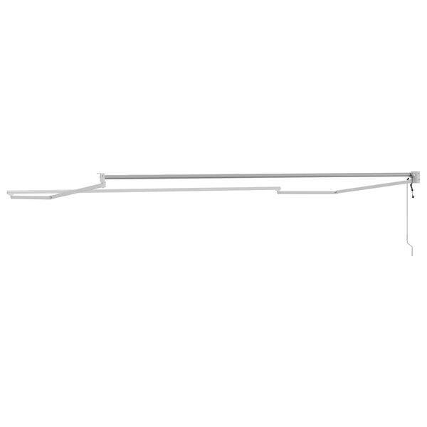 vidaXL Elektriline tagasi t&otilde;mmatav varikatus Valge 4 x 2 m Alumiinium