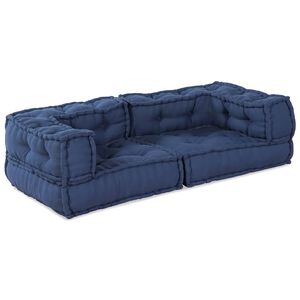 vidaXL Mooduldiivan 3 pcs Indigo 140 x 70 x 36 cm kangas