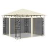 vidaXL varjualune s&auml;&auml;sev&otilde;rguga, 3 x 3 x 2,73 m, kreemjas, 180 g/m&sup2;