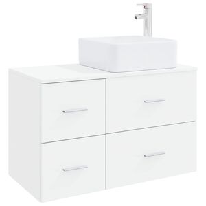 vidaXL Vannitoa m&ouml;&ouml;bleset 2 pcs Valge Tehispuit
