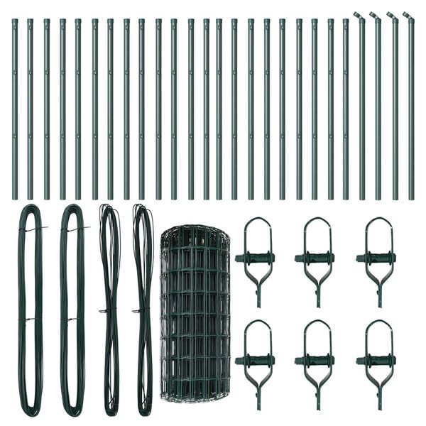 vidaXL Aed koos postiga Roheline 0,6 x 50 m Terased ja PVC