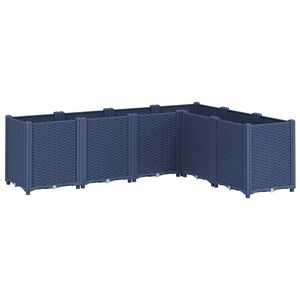 vidaXL aia taimekast, sinine hall, 160 x 120 x 53 cm, PP