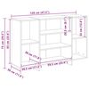 vidaXL K&otilde;ide Must tamm 120 x 30 x 75 cm Tehispuit