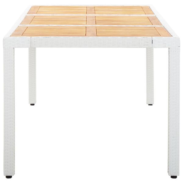 vidaXL 9-osaline aiamööblikomplekt, polürotang, valge