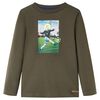 Pikkade varrukatega lastes&auml;rk, khaki, 104