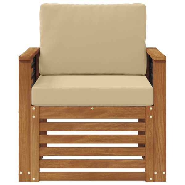 vidaXL V&auml;li diivanikomplekt Tugev akaatsiapuit ja pol&uuml;ester Neutraalne