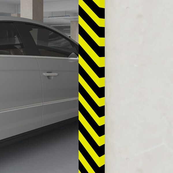 vidaXl nurgakaitse, kollane ja must, 6 x 2 x 101,5 cm, PU