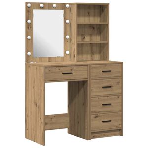 vidaXL Riietumislaud 2 pcs Pruun 50 x 41 x 135 cm Tehispuit