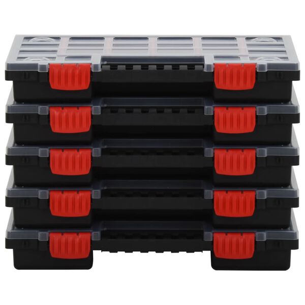 vidaXL sortimendikastid, 10 tk, 34,5x25x5 cm, pol&uuml;prop&uuml;leen