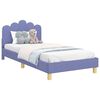 vidaXL Laste voodiraam peatoega peaga Jeans sinine 80 x 200 cm kangas