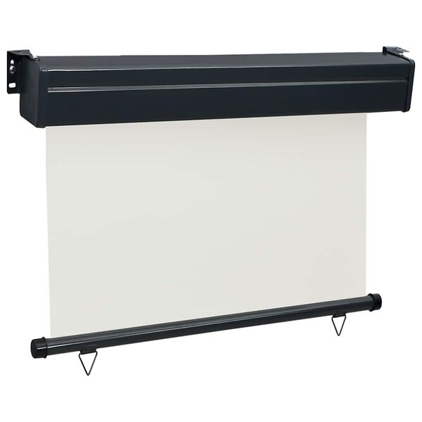 vidaXL rõdu külgsein, 85 x 250 cm, kreemjasvalge