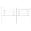 vidaXL metallist voodipeats, valge, 200 cm