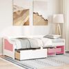 vidaXL 3 sahtliga päevavoodi ilma madratsita valge ja roosa 90x200 cm